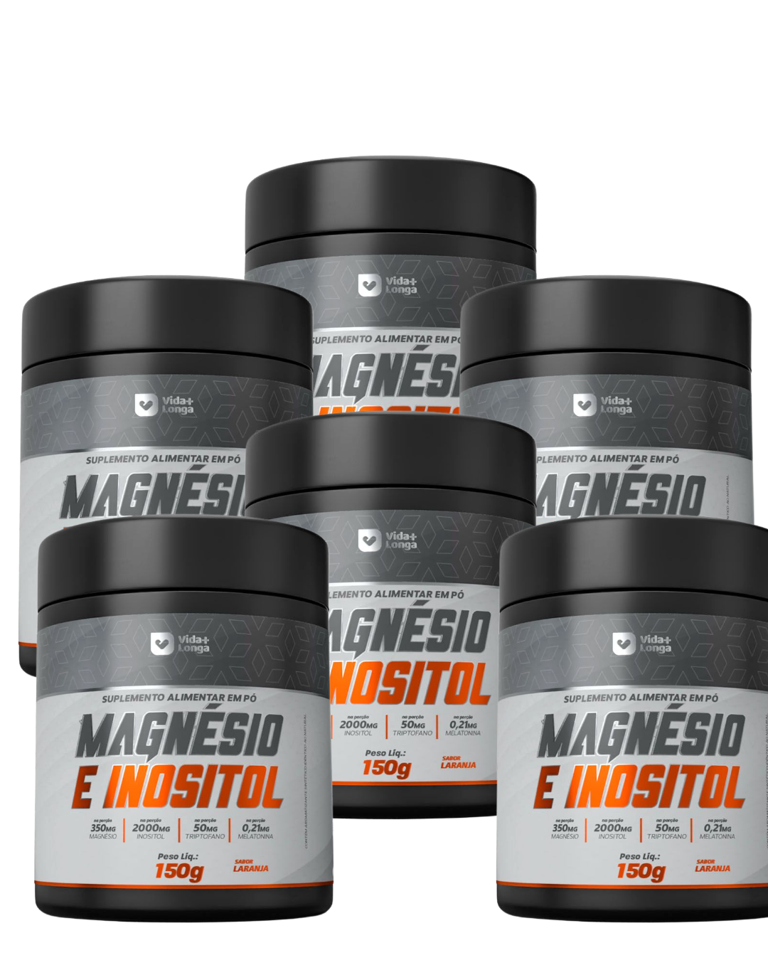 6 Potes Magnésio e Inositol